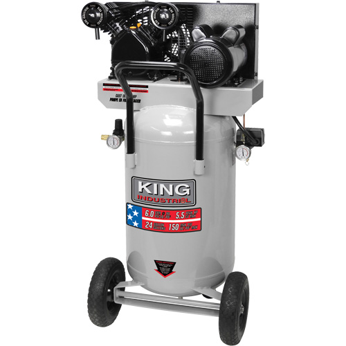 Compresseur &agrave; air, &eacute;lectrique, 24 gal. (29 gal. US), 150 PSI, 120/1/240/1 V Les Fournitures Industrielles Méga