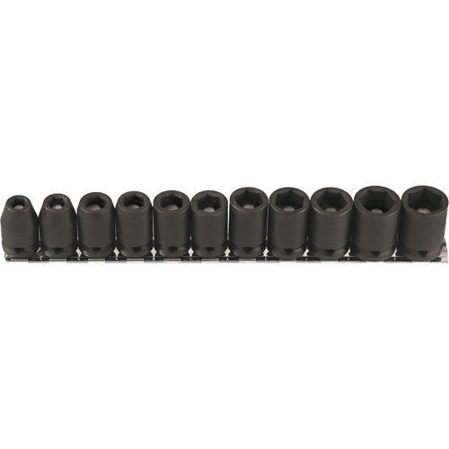 Magnetic Socket Set, 11 Pcs, Impact, 3/8" Drive Size Les Fournitures Industrielles Méga