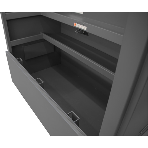 Boîte de rangement pour le chantier, style piano, 60-1/2" la x 34-3/4" p x 49-3/8" h, Gris Les Fournitures Industrielles Méga