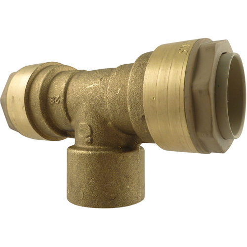 Raccord de tuyau d'air en T Quickline, Laiton, 1/2" Les Fournitures Industrielles Méga