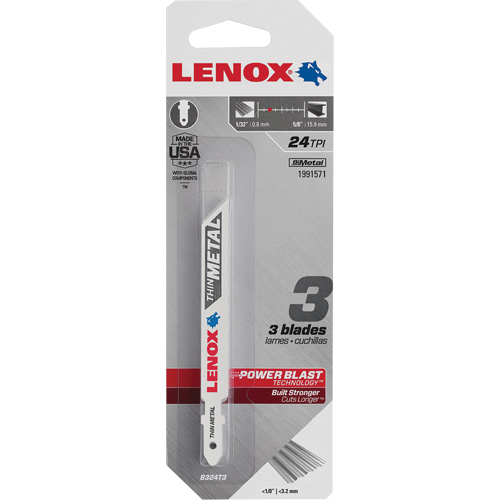 Metal Cutting Jigsaw Blade, Bi-Metal, T-Shank, 3-5/8" L, 6 TPI Les Fournitures Industrielles Méga