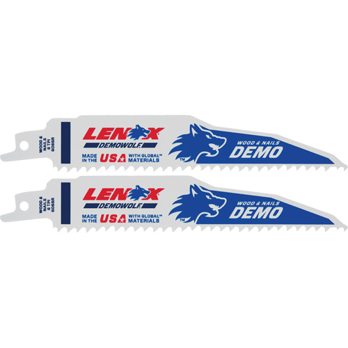 Lame de scie alternative pour d&eacute;molitions, Bim&eacute;tal, 6 Dents par pouce, 6" lo x 1" la Les Fournitures Industrielles Méga