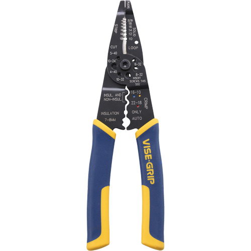 Wire Stripper/Crimper/Cutter Multi-Tool, 8-1/2" L, 10 - 22 AWG Les Fournitures Industrielles Méga