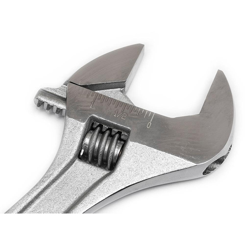 Cl&eacute; &agrave; molette — en boîte, 10" lo, la max. 1-5/16"/34 mm, Chrome Les Fournitures Industrielles Méga