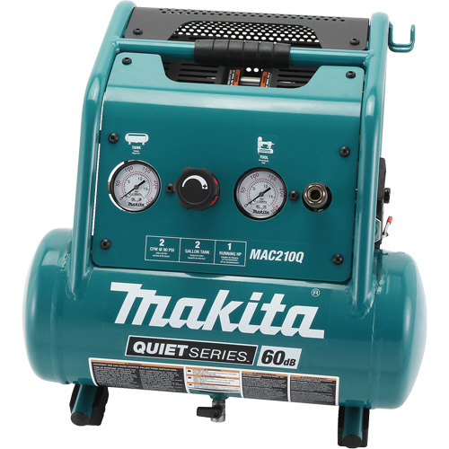 Compresseur d'air s&eacute;rie Quiet, &eacute;lectrique, 2 gal. (2,4 gal. US), 135 PSI, 120/1 V Les Fournitures Industrielles Méga