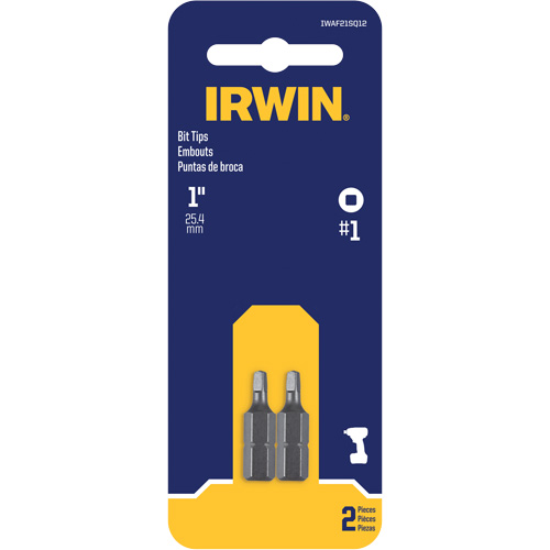 Insert Bits, Square, #1, 1/4" Drive Les Fournitures Industrielles Méga