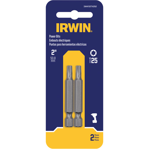 Power Bits, Torx, T-20 Tip, 1/4" Drive Size, 2" Length Les Fournitures Industrielles Méga