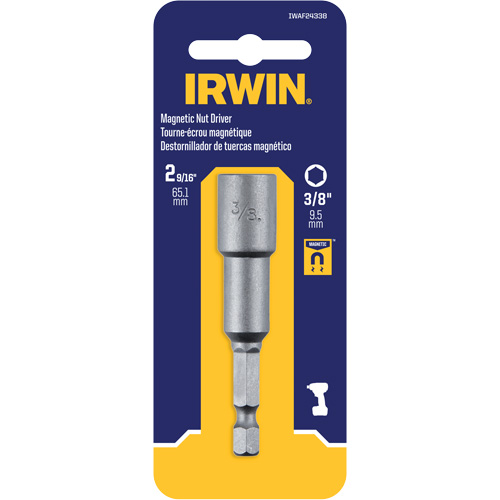 Tourne-&eacute;crou, Embout 3/8", Prise 1/4", 2-9/16" lo, Magn&eacute;tique Les Fournitures Industrielles Méga