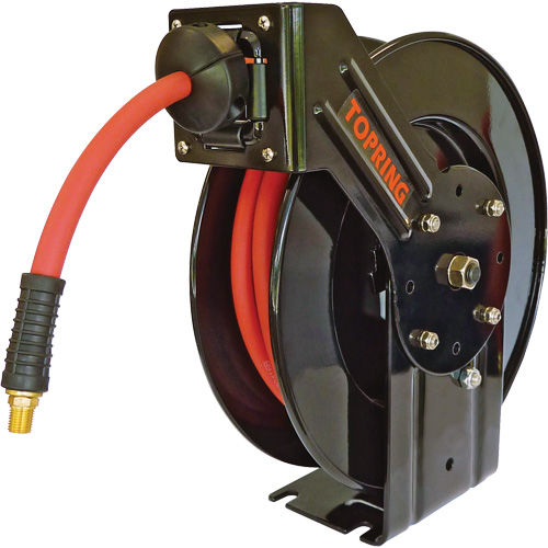 D&eacute;vidoir de boyau Topreel/Airflex, Air/Eau, 3/8" x 65', Tuyau simple, 250 PSI Les Fournitures Industrielles Méga
