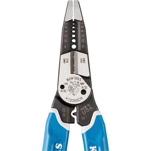 Outil polyvalent Klein-Kurve pour d&eacute;nuder, couper et sertir les fils, 8-1/4" lo, 8 - 20 AWG Les Fournitures Industrielles Méga