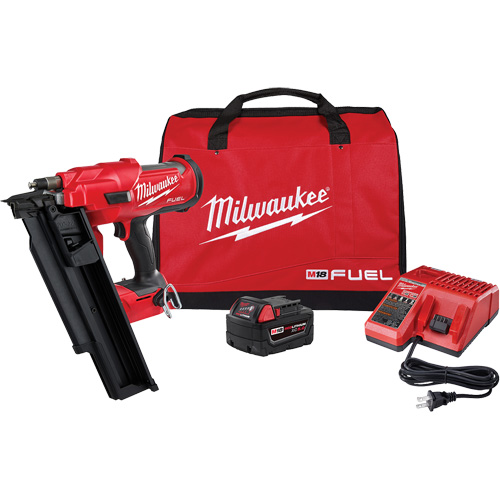 Ensemble de cloueuse de charpente &agrave; 21 degr&eacute;s M18 Fuel, 18 V, Lithium-ion Les Fournitures Industrielles Méga