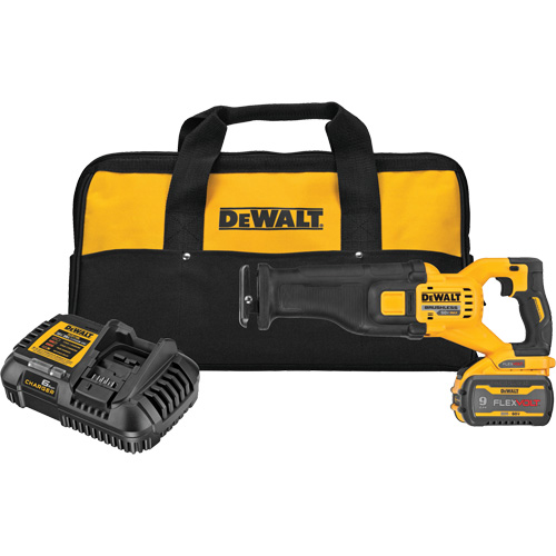 Ensemble de scie alternative sans balai FlexVolt Max, 60 V, Lithium-ion Bloc-pile, 0-3000 coups/min Les Fournitures Industrielles Méga