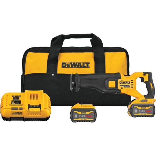 Ensemble de scie alternative sans balai FlexVolt Max, 60 V, Lithium-ion Bloc-pile, 0-3000 coups/min Les Fournitures Industrielles Méga