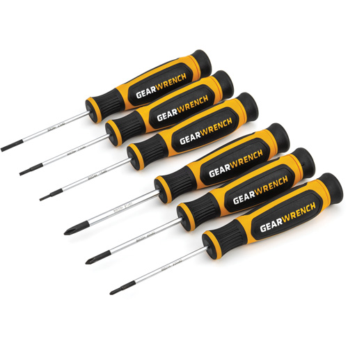 Mini Phillips&reg;/Slotted Dual Material Screwdriver Set, 6 Pcs. Les Fournitures Industrielles Méga