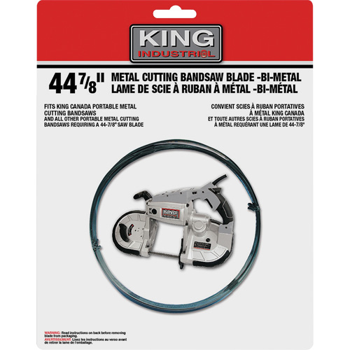 Band Saw Blade, Bi-Metal, 44-7/8" L x 1/2" W x 0.02" Thick, 10-14 TPI Les Fournitures Industrielles Méga