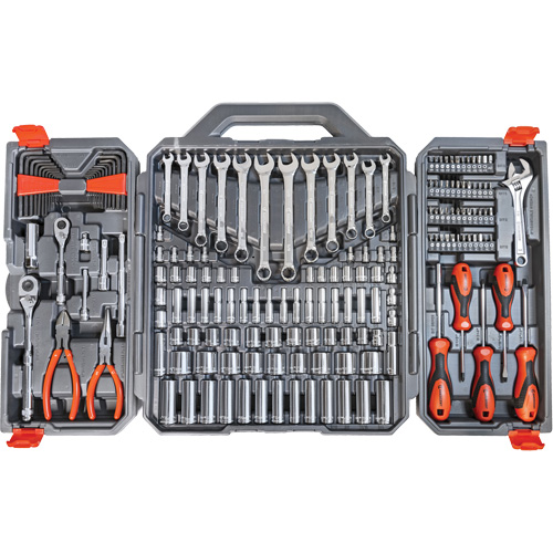 Jeu d'outils m&eacute;triques/SAE de qualit&eacute; professionel &agrave; 6 pans et &agrave; prise 3/8" Les Fournitures Industrielles Méga