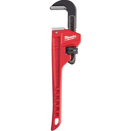 Cl&eacute; &agrave; tuyau, Cap des m&acirc;choires 1-1/2", Longueur 10", Fini Rev&ecirc;tement en poudre, Prise Ergonomique Les Fournitures Industrielles Méga