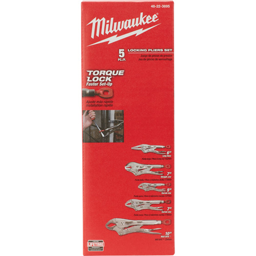 Torque Lock Locking Pliers Kit, 5 Pieces Les Fournitures Industrielles Méga