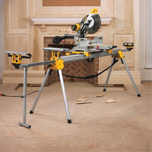 Double Bevel Sliding Compound Mitre Saw with Stand Les Fournitures Industrielles Méga