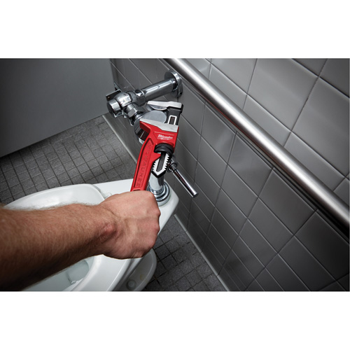 Cl&eacute; &agrave; tuyau &agrave; m&acirc;choires lisses, Cap des m&acirc;choires 2-5/8", Longueur 12", Fini Rev&ecirc;tement en poudre, Prise Ergonomique Les Fournitures Industrielles Méga