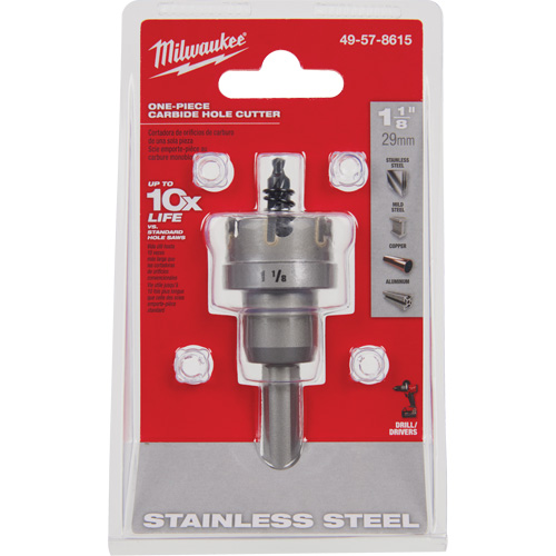 Scies-cloches au carbure monobloc, 1-1/8", Profondeur de la coupe de 3/16" Les Fournitures Industrielles Méga