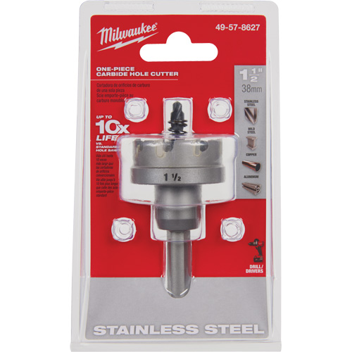 One-Piece Carbide Hole Cutters, 1-1/2", 3/16" Depth of Cut Les Fournitures Industrielles Méga