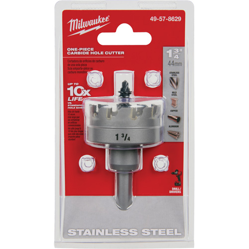 Scies-cloches au carbure monobloc, 1-3/4", Profondeur de la coupe de 3/16" Les Fournitures Industrielles Méga