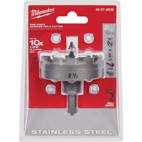 One-Piece Carbide Hole Cutters, 2-1/2", 3/16" Depth of Cut Les Fournitures Industrielles Méga