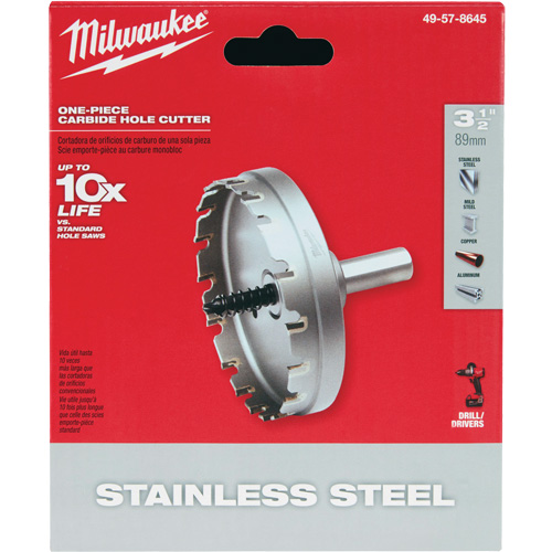 One-Piece Carbide Hole Cutters, 3-1/2", 3/16" Depth of Cut Les Fournitures Industrielles Méga