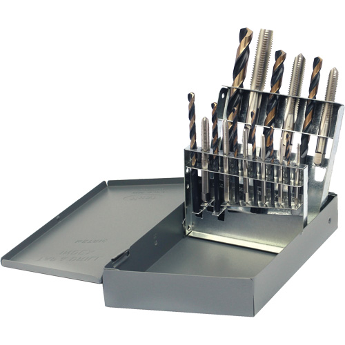 DRILLCO Tap & Drill Set, 18 Pieces Les Fournitures Industrielles Méga