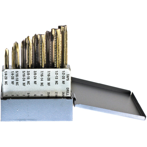 Jeu de tarauds DRILLCO, 10 morcea Les Fournitures Industrielles Méga