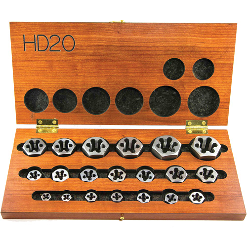 DRILLCO Hex Threading Die Set, 20 Pieces Les Fournitures Industrielles Méga