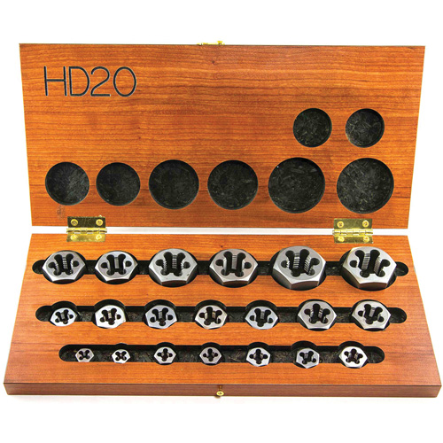 Jeu de fili&egrave;res hexagonales &agrave; fileter DRILLCO, 20 Morcea Les Fournitures Industrielles Méga