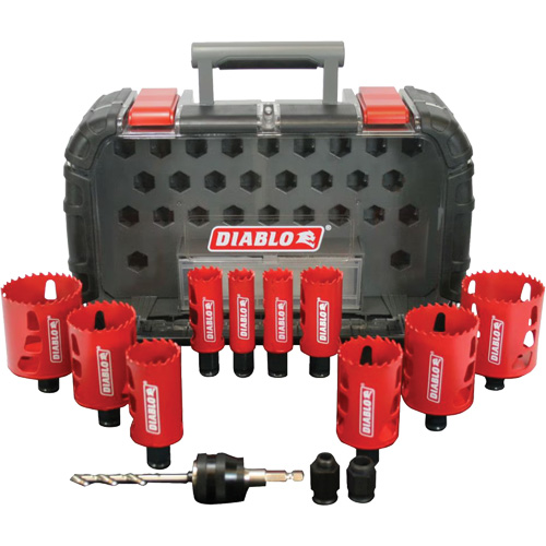 General Purpose Bi-Metal Hole Saw Set, 14 Pieces Les Fournitures Industrielles Méga