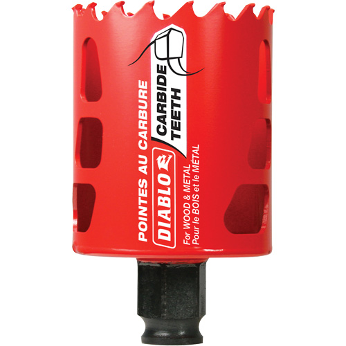 Scie cloche pour bois et m&eacute;tal, 2-1/8", Profondeur de la coupe 2-3/8", Carbure Les Fournitures Industrielles Méga