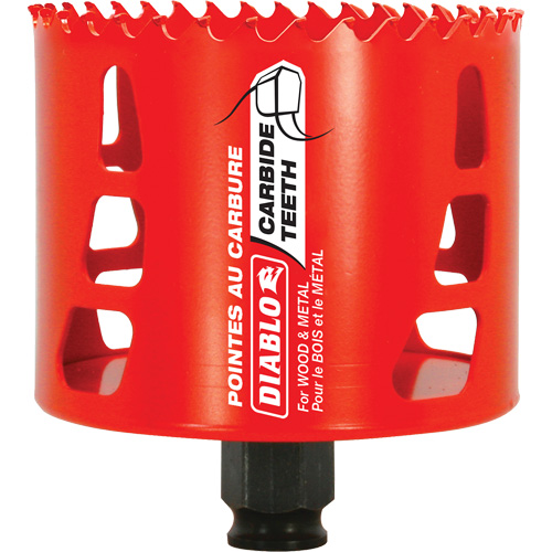 Scie cloche pour bois et m&eacute;tal, 3-1/4", Profondeur de la coupe 2-3/8", Carbure Les Fournitures Industrielles Méga