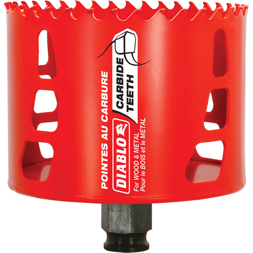 Scie cloche pour bois et m&eacute;tal, 3-1/2", Profondeur de la coupe 2-3/8", Carbure Les Fournitures Industrielles Méga