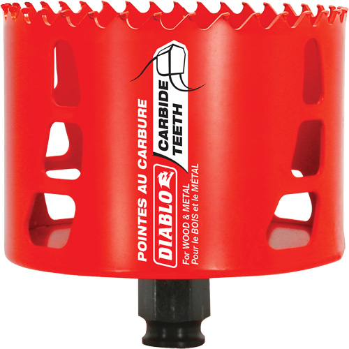 Scie cloche pour bois et m&eacute;tal, 3-5/8", Profondeur de la coupe 2-3/8", Carbure Les Fournitures Industrielles Méga