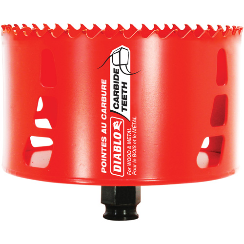Wood & Metal Hole Saw, 4-1/2", 2-3/8" Depth of Cut, Carbide Les Fournitures Industrielles Méga