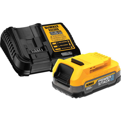 Ensemble de batterie et chargeur compacts Max* Powerstack, Lithium-ion, 20 V, 1,7 A Les Fournitures Industrielles Méga