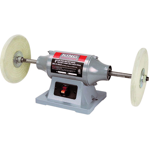 Low-Speed Long Shaft Buffer, 8" Pad, 120 V, 2.5 A, 1750 RPM Les Fournitures Industrielles Méga