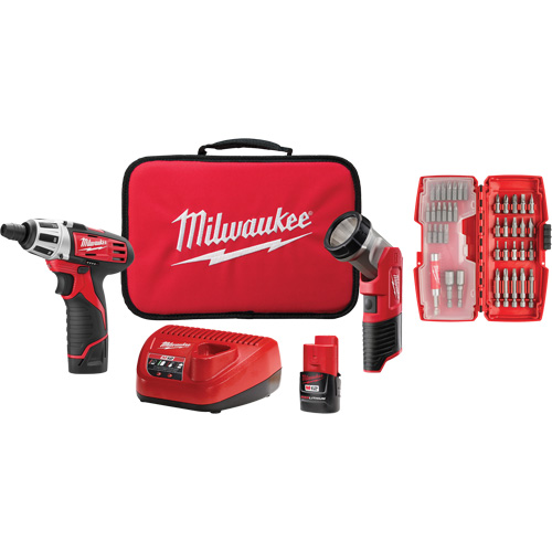 Trousse daccessoires pour tournevis avec lampe de travail, Lithium-ion, 12 V Les Fournitures Industrielles Méga