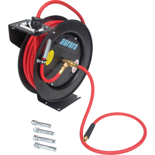 Hose Reel, Air/Water, 1/4" x 35', Single Hose, 300 psi Les Fournitures Industrielles Méga