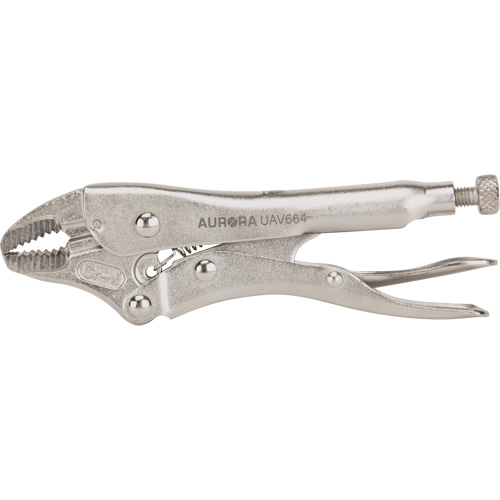 Locking Pliers with Wire Cutter, 5" Length, Curved Jaw Les Fournitures Industrielles Méga