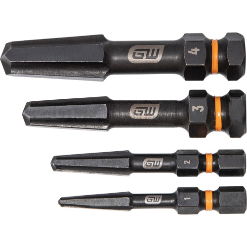 Bolt Biter Screw Extractor Set, High Speed Steel, 4 Pieces Les Fournitures Industrielles Méga