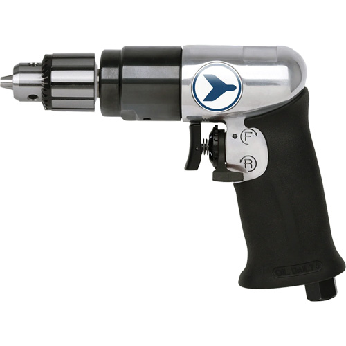 AD38VSRK Variable Speed Air Drill, 6 CFM, 1/4" NPT, 82 dBA, 3/8" Chuck, Keyed Les Fournitures Industrielles Méga
