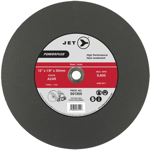 Meule &agrave; tronçonner PowerPlus A24R, 12" x 1/8", Arbre de 20 mm, Type 1, 6600 Tr/min Les Fournitures Industrielles Méga