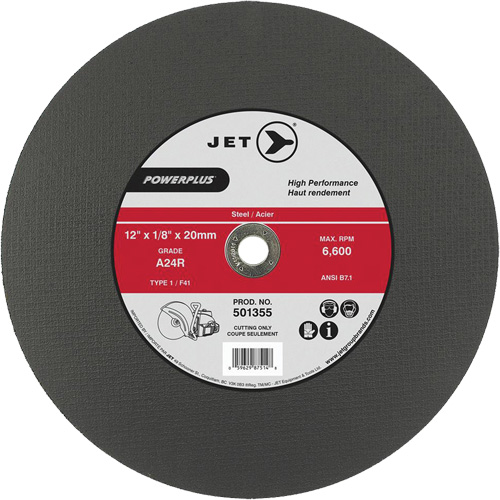 Meule &agrave; tronçonner PowerPlus A24R, 14" x 1/8", Arbre de 20 mm, Type 1, 5500 Tr/min Les Fournitures Industrielles Méga