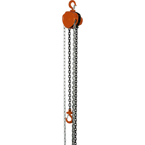 Palans &agrave; chaîne s&eacute;rie VHC, Lev&eacute;e 10', Cabacit&eacute; 1100 lb (0,5 tonne), Chaîne en Acier alli&eacute; Les Fournitures Industrielles Méga