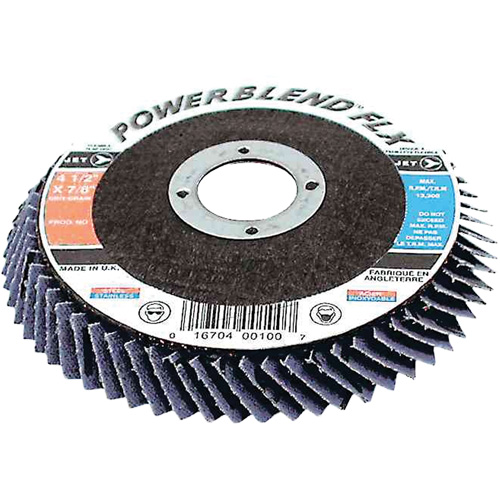 Disques &agrave; lamelles haute performance PowerBlend FLX, 4-1/2" x Type 27, Grain Z40, Zirconium Les Fournitures Industrielles Méga